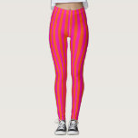 Oranje en warmroze ronddraaiende vrouwen leggings<br><div class="desc">We houden absoluut van de combinatie van oranje en heet roze. Je bekijkt het hier in een leuke verticale streep op een paar van onze vrouwelijke leggings. Draag deze aan uw draaiende klasse, uw yoga klasse of uw barre werkout. Zet ze op de fiets rond de stad of ga gewoon...</div>