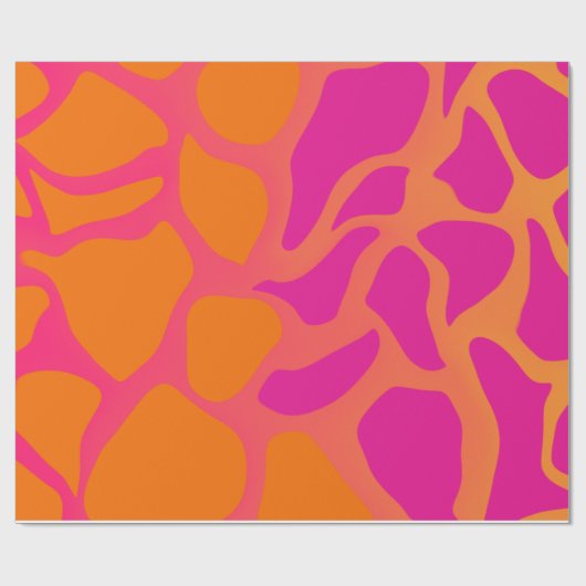 Oranje en warmroze verlooppapier cadeaupapier (Vlak)