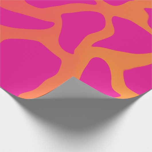 Oranje en warmroze verlooppapier cadeaupapier (Hoek)