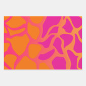 Oranje en warmroze verlooppapier inpakpapier vel (Voorkant 3)