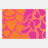 Oranje en warmroze verlooppapier inpakpapier vel (Voorkant 2)
