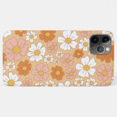 Oranje en White Floral Hoesje-Mate iPhone Case (Achterkant (horizontaal))