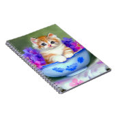  Oranje en White Kitten Illustratie Notitieboek (Rechterzijde)