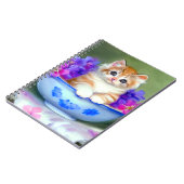  Oranje en White Kitten Illustratie Notitieboek (Linkerzijde)