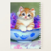  Oranje en White Kitten Illustratie Planner (Achterkant)