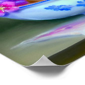  Oranje en White Kitten Illustratie Poster (Hoek)