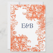 Oranje en wit Antiek Kaart (Achterkant)