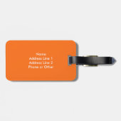 Oranje en wit Bagagelabel van poodot en polaire do (Achterkant horizontaal)