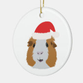 Oranje en wit cavia's keramisch ornament (Links)