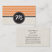 Oranje en wit Chevron Zigzag Pattern 2 Visitekaartje (Voorkant / Achterkant)
