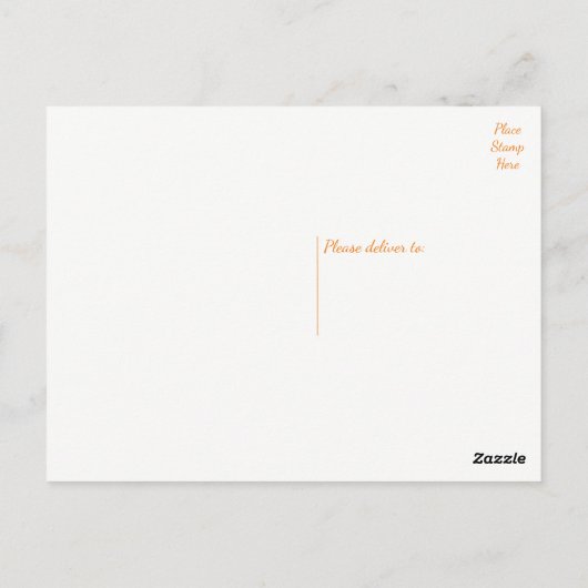 Oranje en wit Dank u liefde harten Briefkaart (Achterkant)