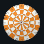 Oranje en wit dartbord<br><div class="desc">Oranje en wit kunstbord</div>