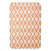 Oranje en wit diamantpatroon badmat (Voorkant Verticaal)