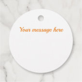 Oranje en wit diamantpatroon bedankjes labels (Achterkant)