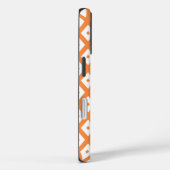 Oranje en wit diamantpatroon Case-Mate iPhone case (Achterkant / Rechts)