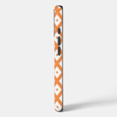 Oranje en wit diamantpatroon Case-Mate iPhone case (Achterkant / Links)