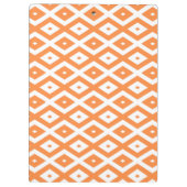 Oranje en wit diamantpatroon klembord (Achterkant)