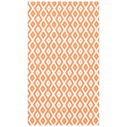 Oranje en wit diamantpatroon tafelkleed (Voorkant)