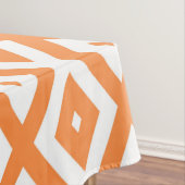 Oranje en wit diamantpatroon tafelkleed (Voorbeeld)