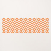 Oranje en wit diamantpatroon yogamat (Achterkant (horizontaal))