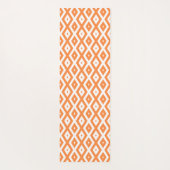 Oranje en wit diamantpatroon yogamat (Achterkant)
