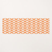 Oranje en wit diamantpatroon yogamat (Voorkant (horizontaal))