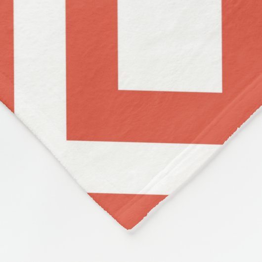 Oranje en wit fleece deken (Hoek)