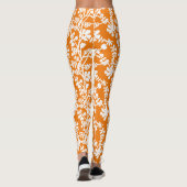 Oranje en wit flesje, herstellend patroon leggings (Achterkant)