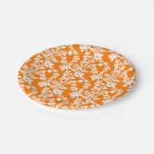 Oranje en wit flesje, herstellend patroon papieren bordje (Gekanteld)