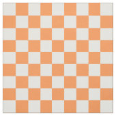 Oranje en wit gecontroleerd weefsel stof (Swatch)
