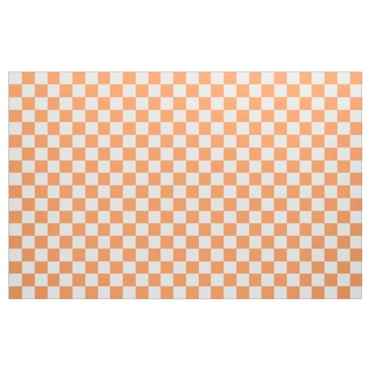 Oranje en wit gecontroleerd weefsel stof (Fat Quarter)