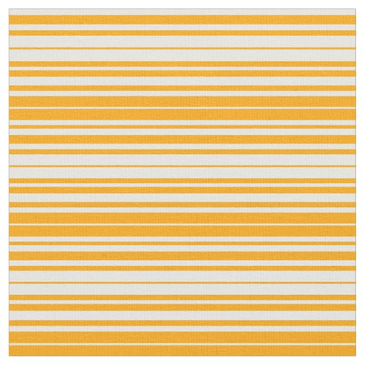 Oranje en wit gekleurd Striped/Lined Pattern Stof (Close Up)