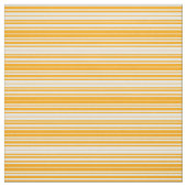Oranje en wit gekleurd Striped/Lined Pattern Stof (Swatch)