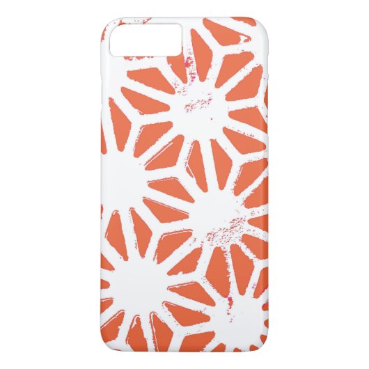 Oranje en wit geometrisch patroon Case-Mate iPhone case (Achterkant)