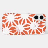 Oranje en wit geometrisch patroon Case-Mate iPhone case (Achterkant (horizontaal))