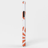 Oranje en wit geometrisch patroon Case-Mate iPhone case (Achterkant/rechts)