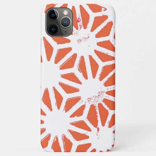 Oranje en wit geometrisch patroon Case-Mate iPhone case (Achterkant)