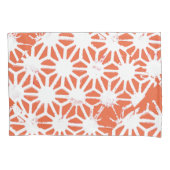 Oranje en wit geometrisch patroon kussensloop (Voorkant)