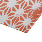 Oranje en wit geometrisch patroon snijplank (Hoek)