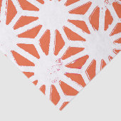 Oranje en wit geometrisch patroon tissuepapier (Detail)