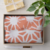 Oranje en wit geometrisch patroon tissuepapier (Geschenk)