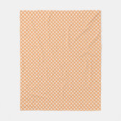 oranje en wit geruit patroon fleece deken (Voorkant)