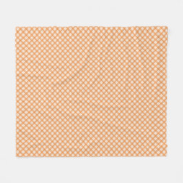 oranje en wit geruit patroon fleece deken