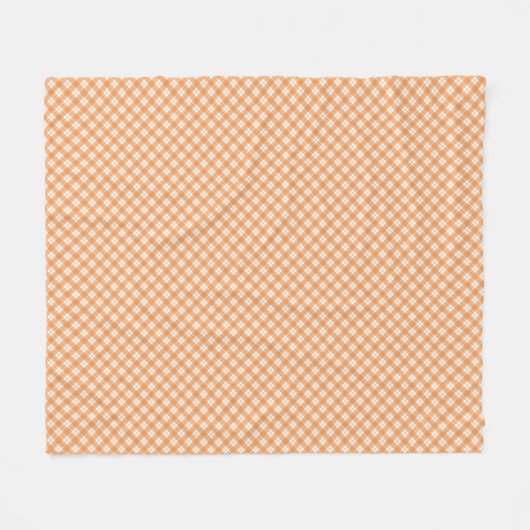 oranje en wit geruit patroon fleece deken (Voorkant (Horizontaal))