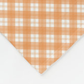 oranje en wit geruit patroon fleece deken (Hoek)