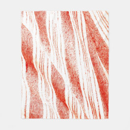 Oranje en wit geweven Fouta textiel Fleece Deken