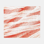 Oranje en wit geweven Fouta textiel Fleece Deken (Voorkant (Horizontaal))