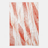 Oranje en wit geweven Fouta textiel Theedoek (Verticaal)