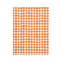 Oranje en wit Gingham Gecontroleerd Patroon