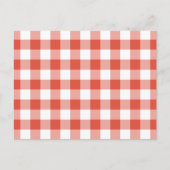 Oranje en wit Gingham Pattern Briefkaart (Voorkant)